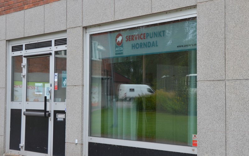 entrén vid Servicepunkt Horndal.