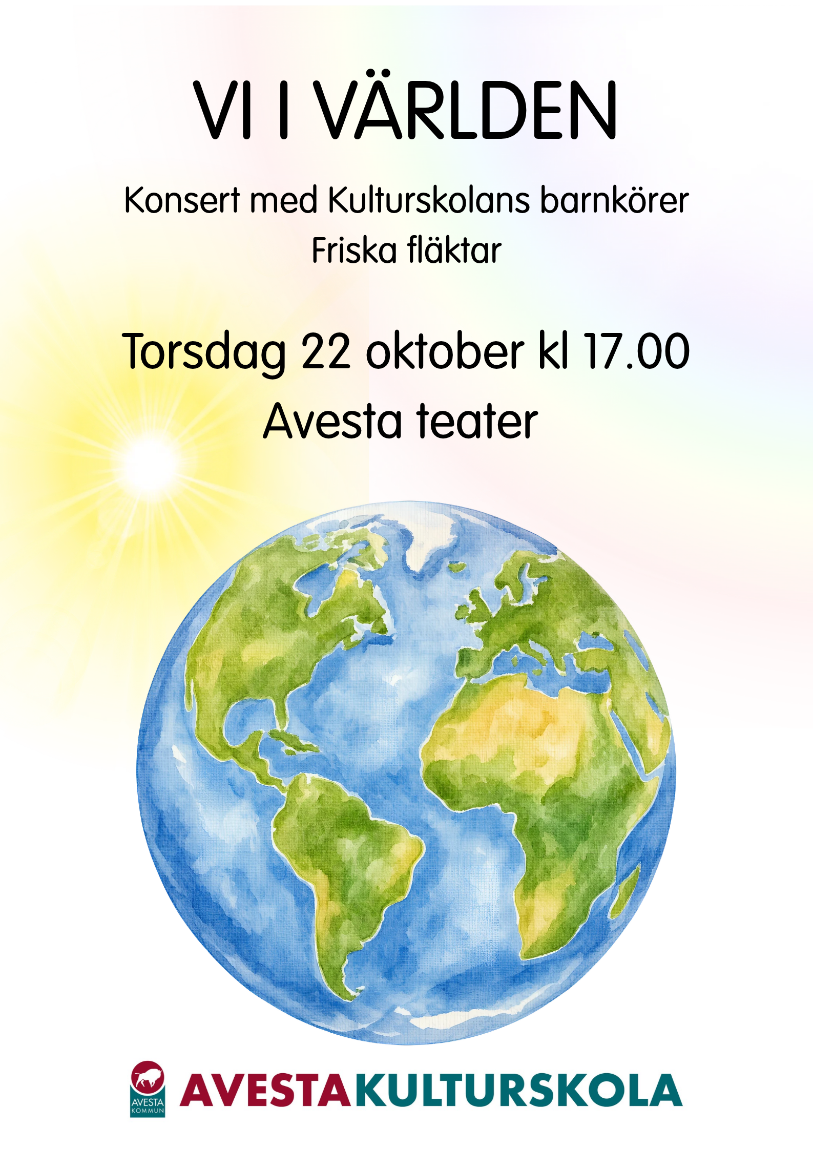 Affisch med jordklotet